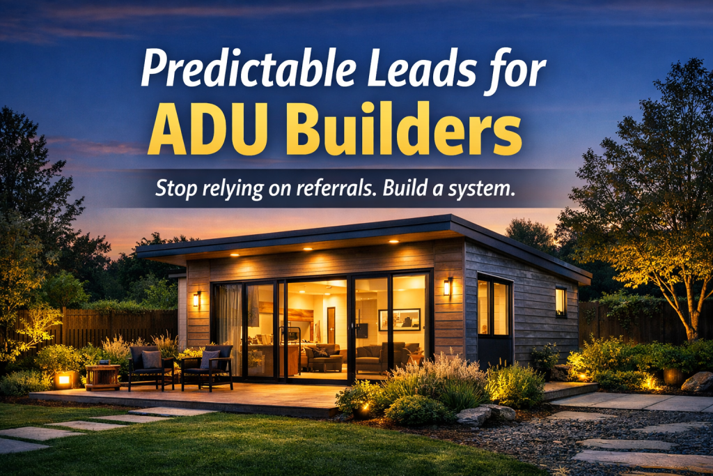How ADU Builders Create Predictable Lead Flow