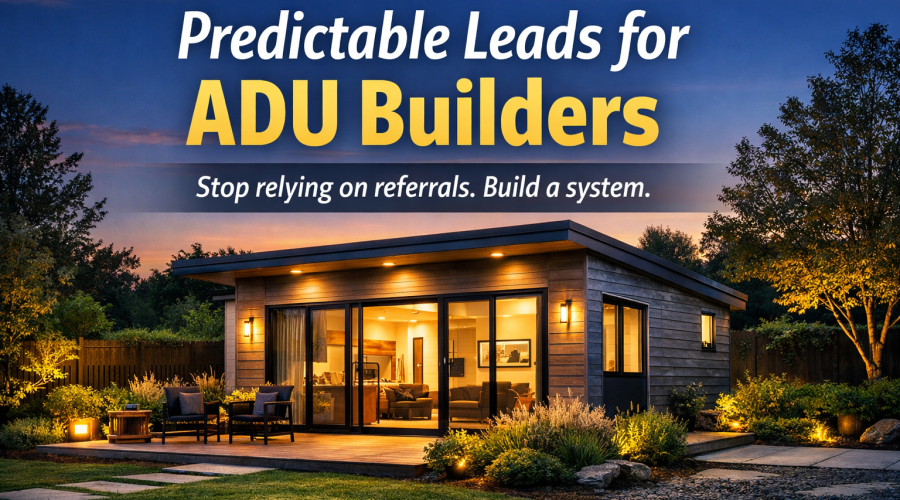 predictable lead for adu builders
